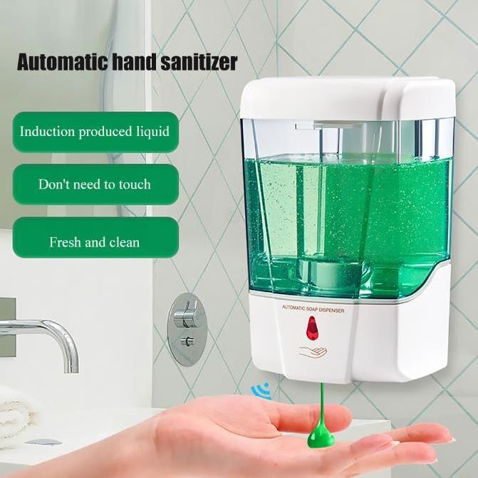 700ml Wall-mounted Automatic Liquid Soap Dispenser Kitchen Modern ABS Flexible Sponge Holder for Kitchen Sink 1 Piece / Box 482g