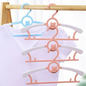 Baby Coat Kids Plastic Hanger Adjustable Anti-slip Windproof Clothes Hanger Storage Holders & Racks Opp Polyester Double Polygon