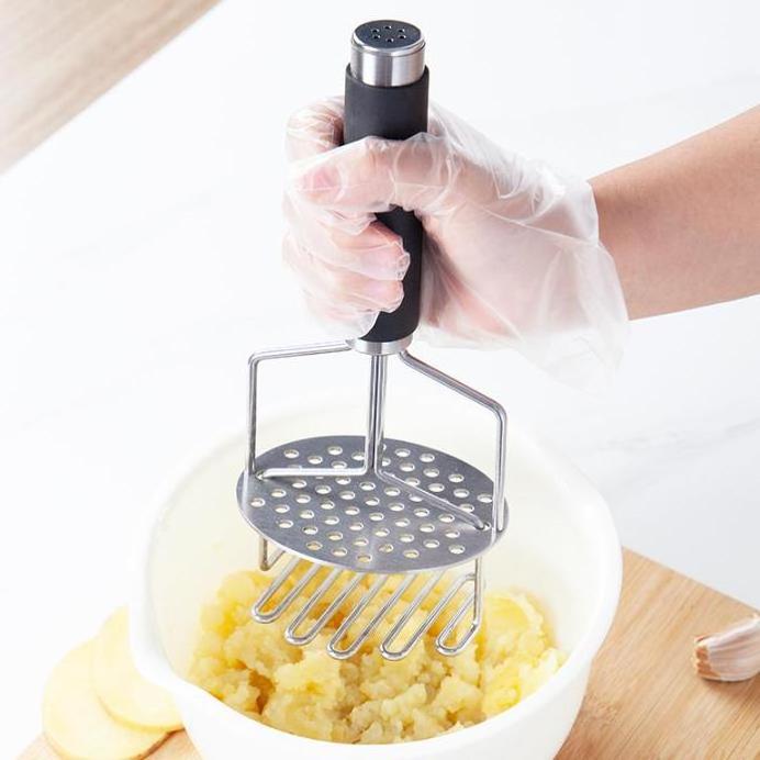 Kitchen Potato Masher Stainless Steel Baby Food Supplement Crusher Vegetable Fruit Press Mud Knife Household Cooking Tools