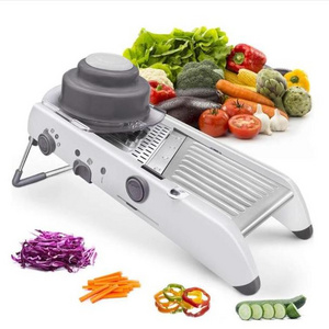 LMETJMA 18 Types Adjustable Mandoline Slicer Stainless Steel Vegetable Julienner Grater Onion Potato Slicer Cutter