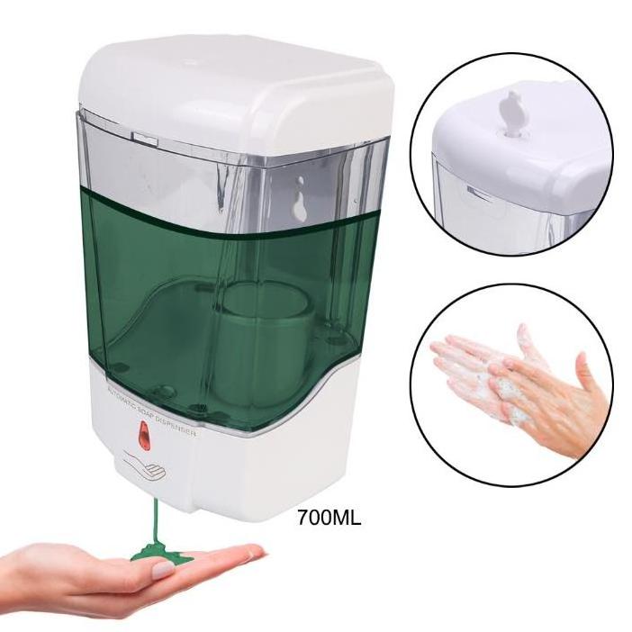 700ml Wall-mounted Automatic Liquid Soap Dispenser Kitchen Modern ABS Flexible Sponge Holder for Kitchen Sink 1 Piece / Box 482g