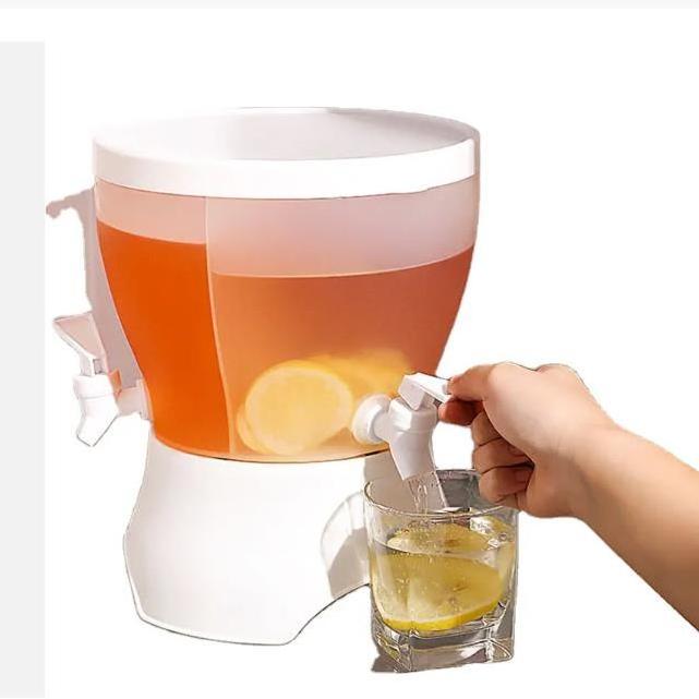 4.5L rotating cold water bottle with faucet Food grade PP water bottle Refrigerator cold water teapot