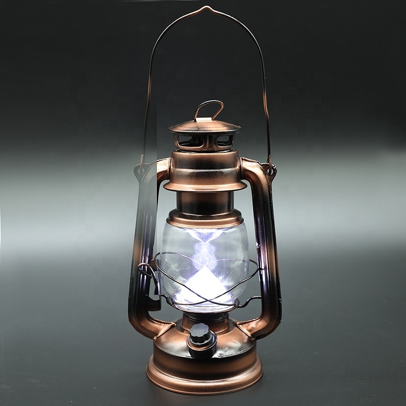 Adjustable LED Light Lantern for Outdoor Camping Complete Kerosene Oil Lamps with Iron Body Metal Shade Bedroom Decorative Use