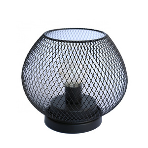 L New Image Metal Cage LED Lantern Battery Operated Night Table Lamp with LED Edison Style Bulb for Kid's Gift Home Decoration