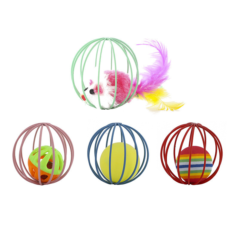 Colorful iron ball cage Pet supplies cat scratch mouse cage ball cat toy