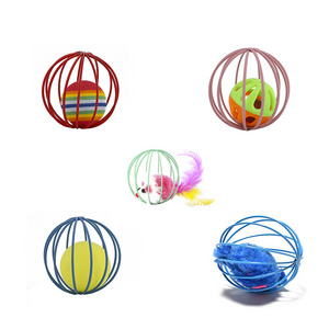 Colorful iron ball cage Pet supplies cat scratch mouse cage ball cat toy