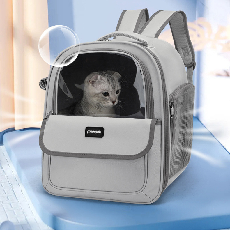 Wholesale pet portable bag Breathable pet bag transparent cats travelling bags