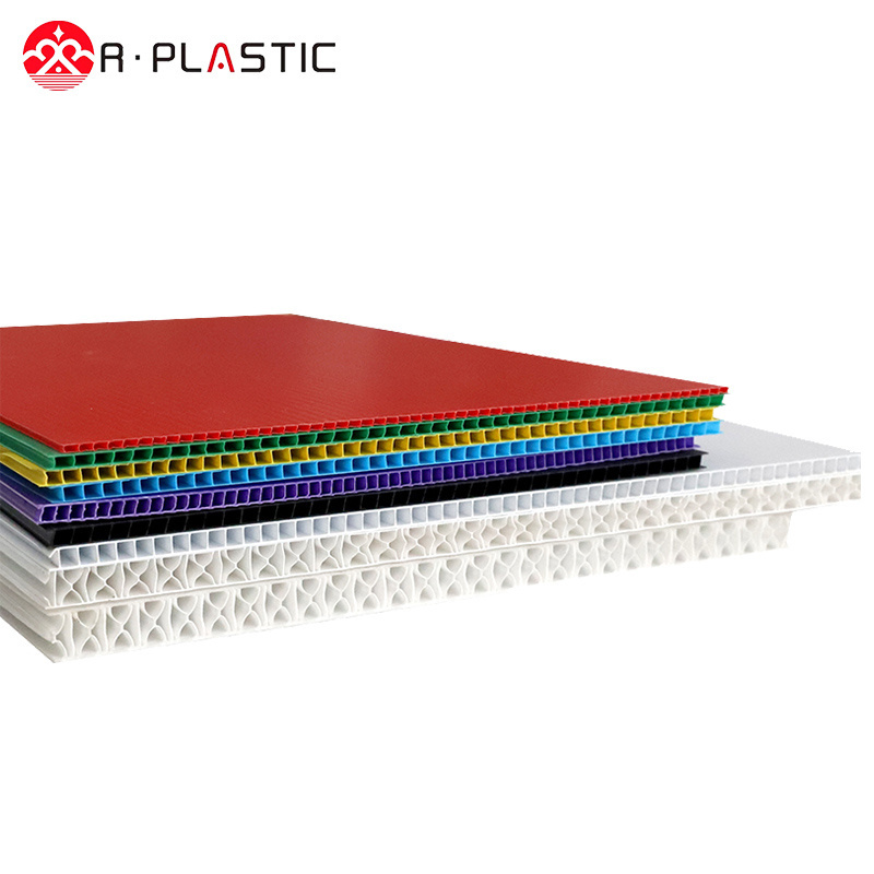 2mm 3mm 4mm 5mm 6mm 8mm 10mm 4x8 Waterproof Coroplast Correx Corrugated Plastic Corflute Sheet