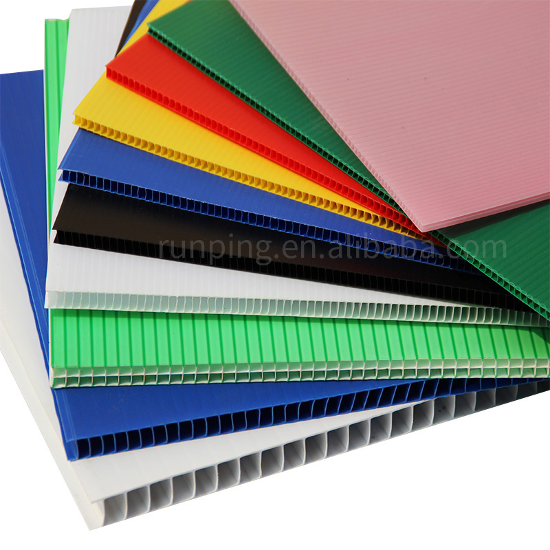 2mm 3mm 4mm 5mm 6mm 8mm 10mm 4x8 Waterproof Coroplast Correx Corrugated Plastic Corflute Sheet