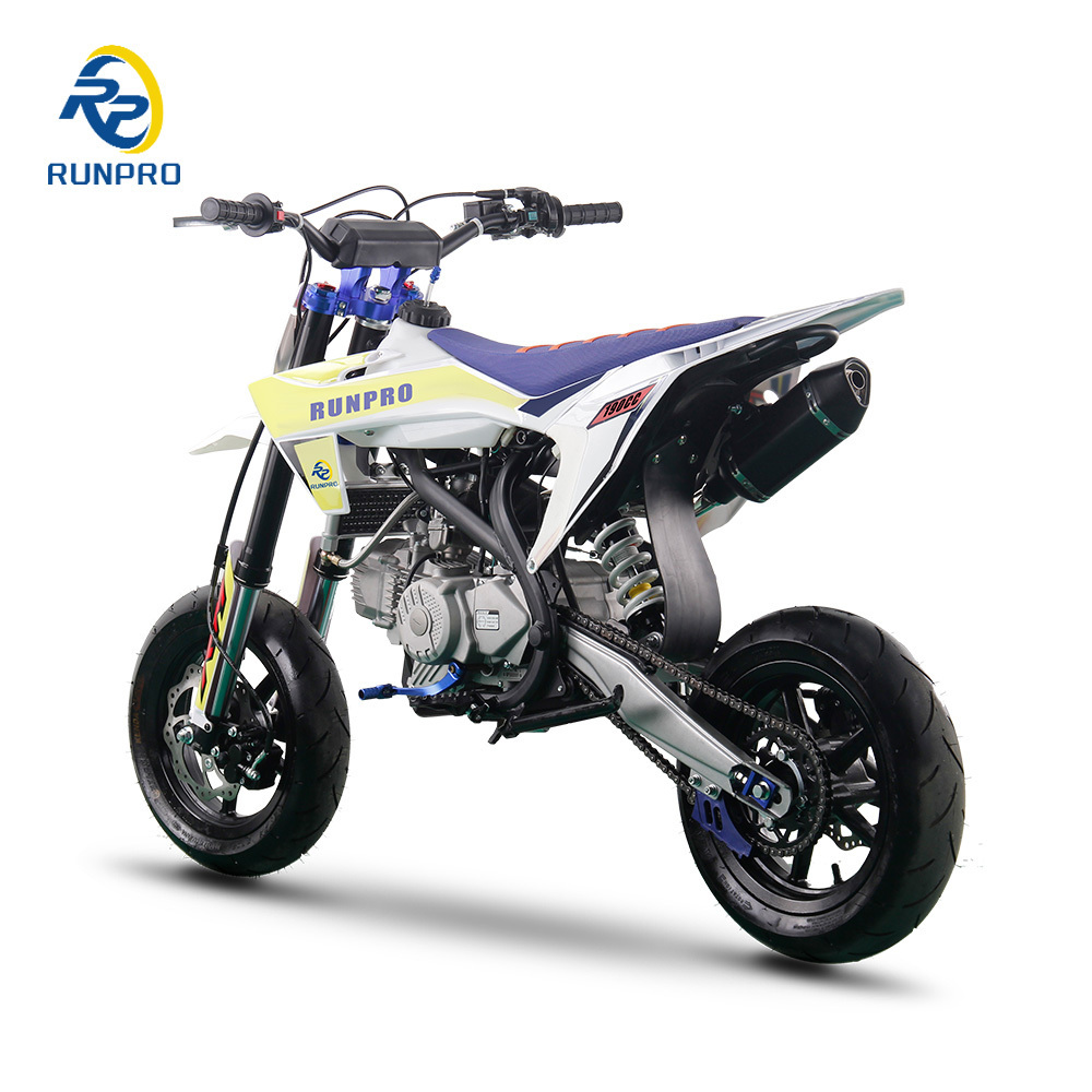 RUNPRO 12/12 Supermotard Dirt Bike Newest Design 140cc 160 190cc Pit Bike with Oil Cooler for Off-Road Motorcycling