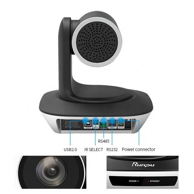 W40 Bundle= English 3X Video Ptz Confer Webcam 1080P +2 Wireless Mics Cascade  Confer solution Video Confer System Audio