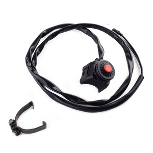 Motorcycle Horn Button Switch, Dirt Bike Switch  Handlebar Horn Switch Motorcycle  ATV Scooter with 30cm wiring Harness