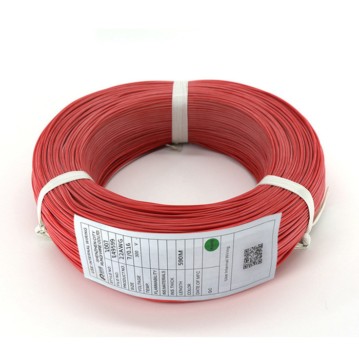 Solid Core Multi Strands UL1007 18awg /20awg/22awg/24awg/26awg/28awg/30awg  PVC 300V wire