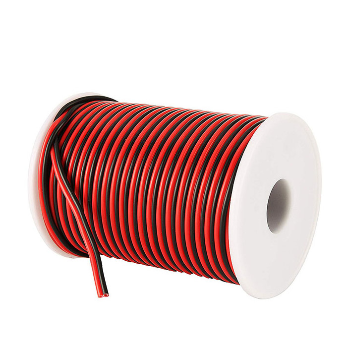 2468 22awg Red Black Parallel Twin Tinned  Copper Electric wire For Lamp