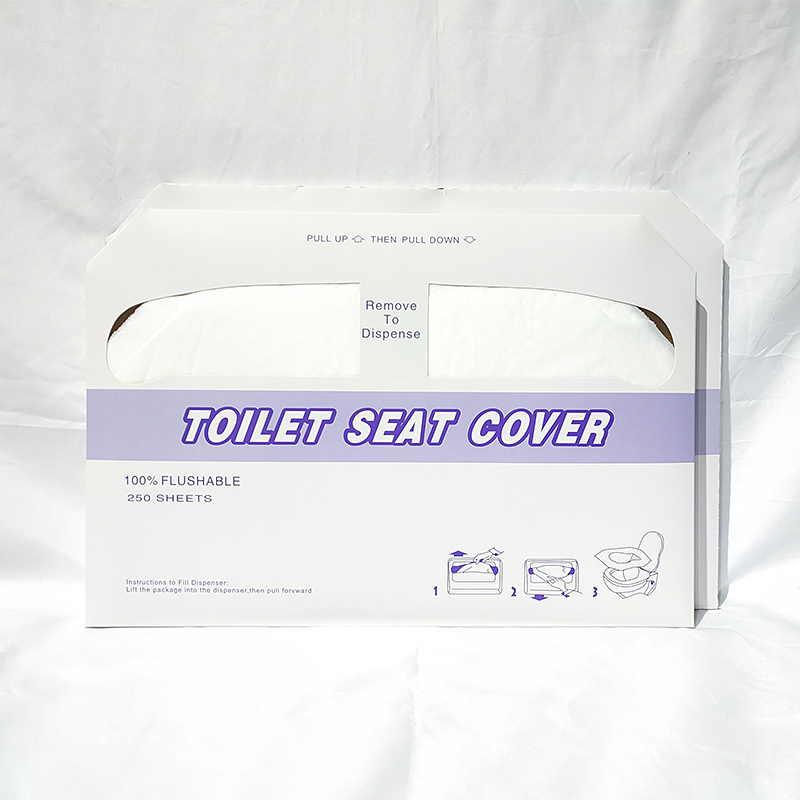 250pcs flushable large toilet seat cover 1 ply toilet paper seat cover