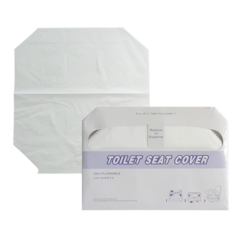 250pcs flushable large toilet seat cover 1 ply toilet paper seat cover