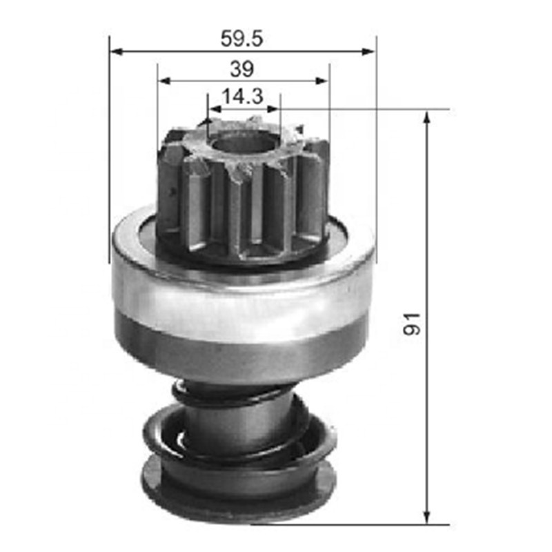 Auto starter drive bendix 54-9153 131597 1.01.0419.0 2006209462 gear bendix