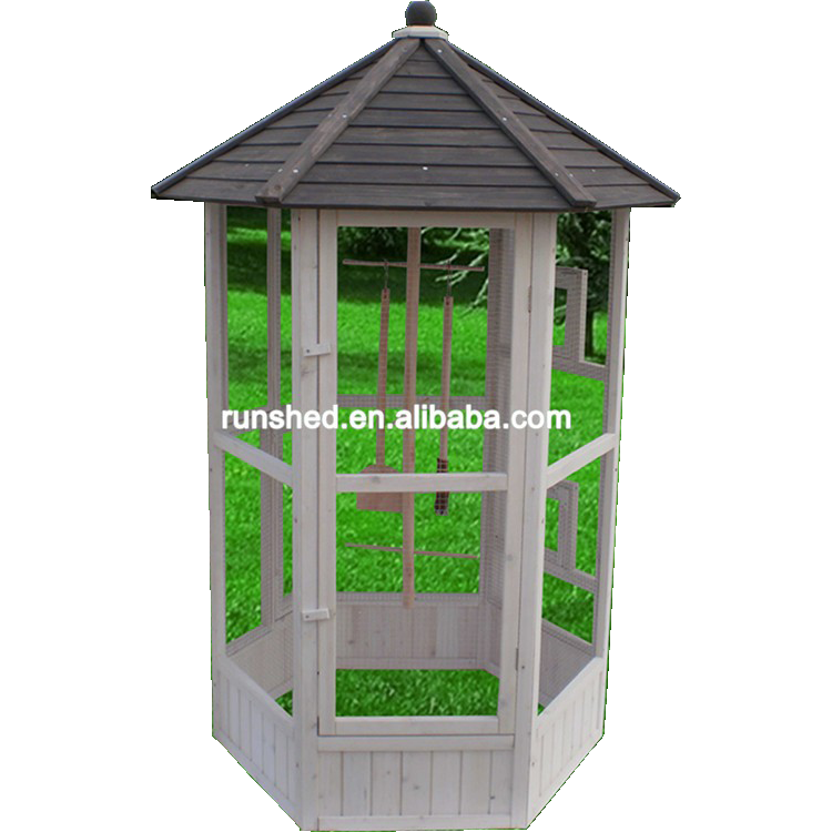 Outdoor Wooden Bird House Garden Large Bird  Aviary Cages Wire Mesh Wholesale Bird Cage