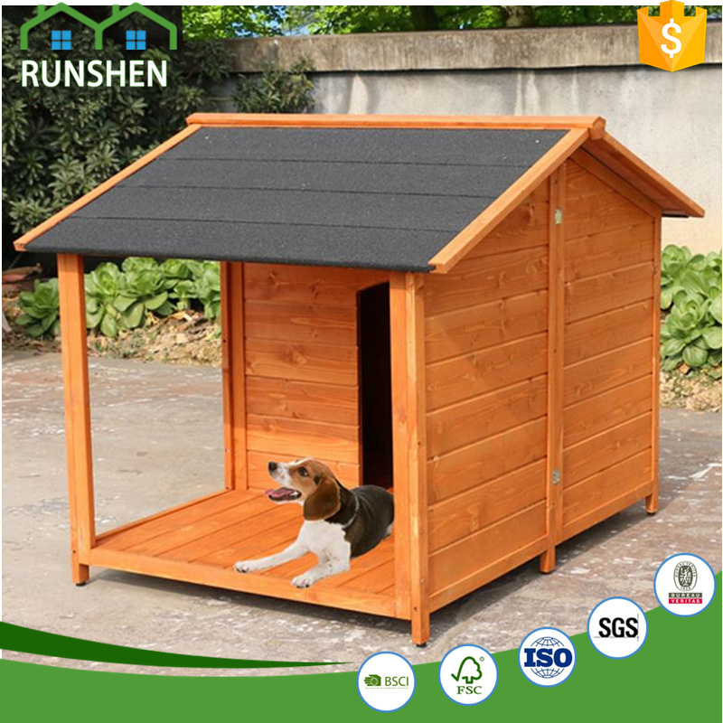 Custom Inside Wooden Dog Cage China Wholesale Black Waterproof Roof Dog House Dog Kennels Large Outdoor