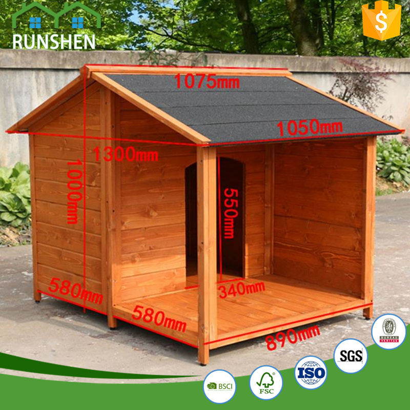 Custom Inside Wooden Dog Cage China Wholesale Black Waterproof Roof Dog House Dog Kennels Large Outdoor