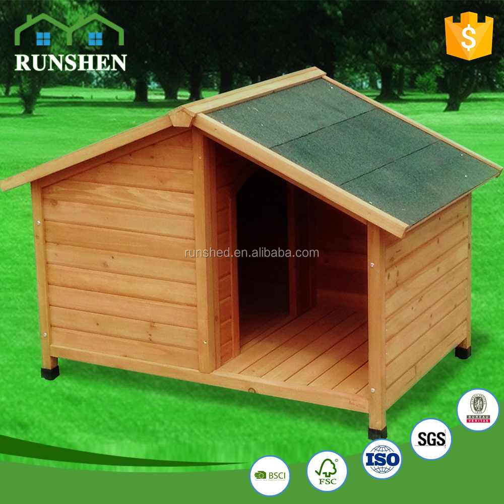 Outdoor Large Dog House High Quality Fir Wooden Dog Kennel Heated Dog Crate For Sale