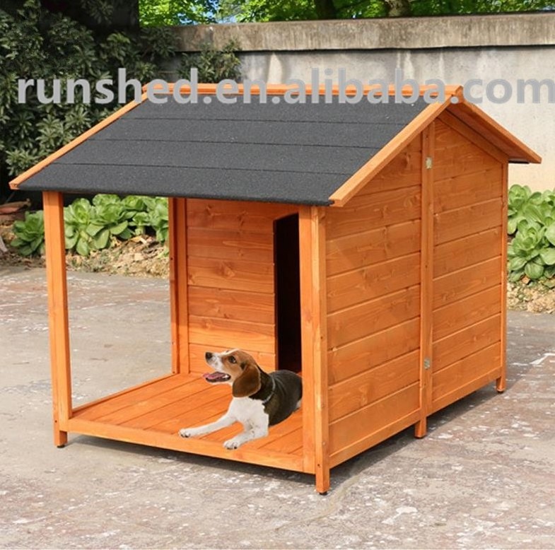 Custom Inside Wooden Dog Cage China Wholesale Black Waterproof Roof Dog House Dog Kennels Large Outdoor