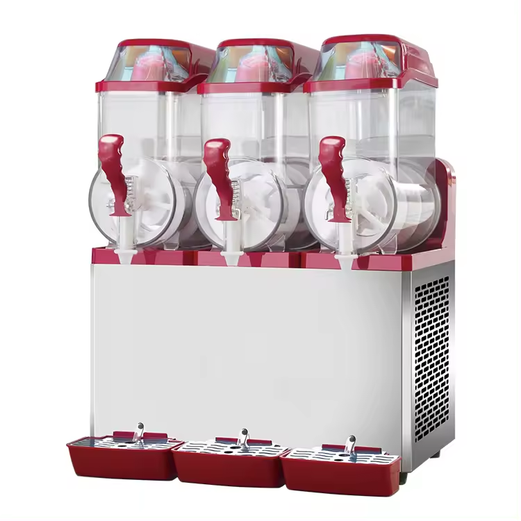 Runsheng 36l Smoothie daiquiri slash margarita slushie machine granita ice puppy commercial frozen drink  3 tank maker