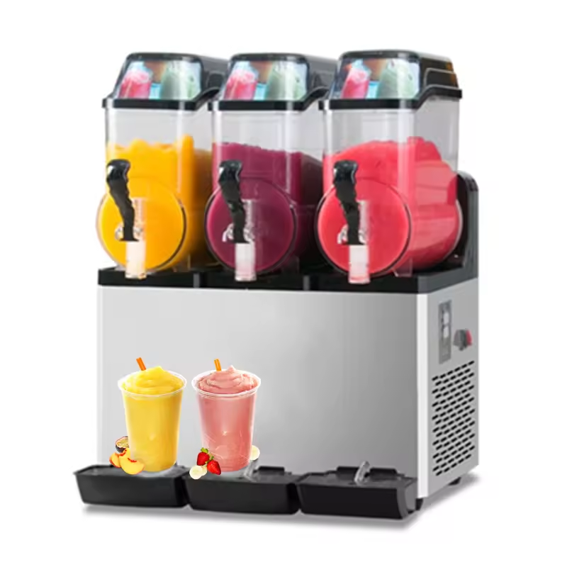 Runsheng 36l Smoothie daiquiri slash margarita slushie machine granita ice puppy commercial frozen drink  3 tank maker