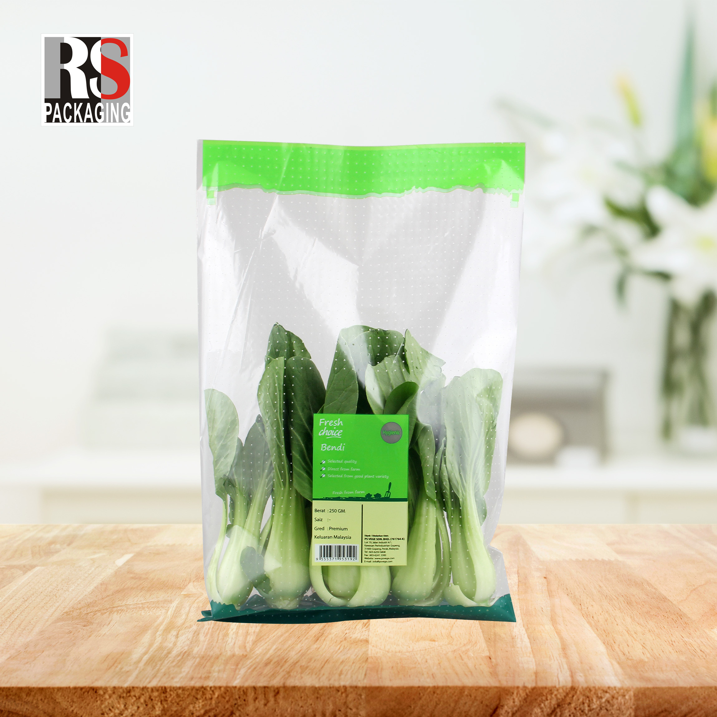 Micro Perforate Fresh food  zipper bags Fruit Vegetables Packaging Bag