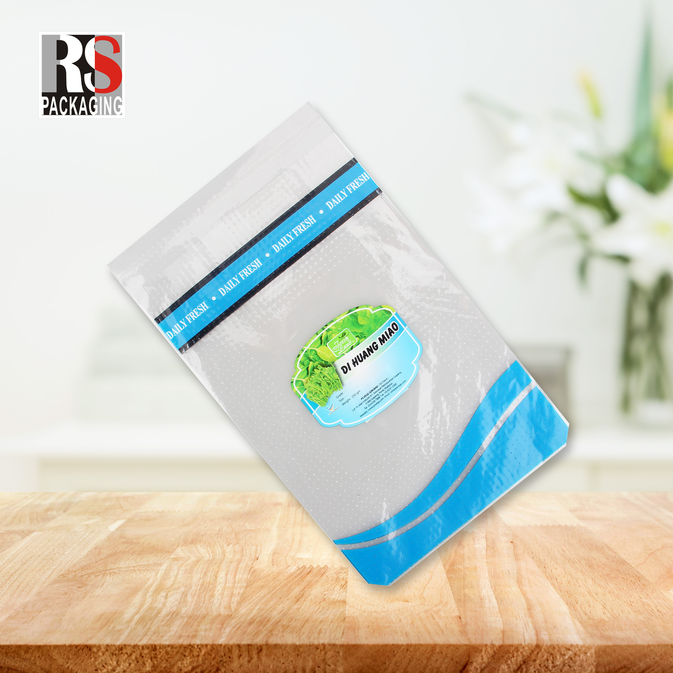 Micro Perforate Fresh food  zipper bags Fruit Vegetables Packaging Bag