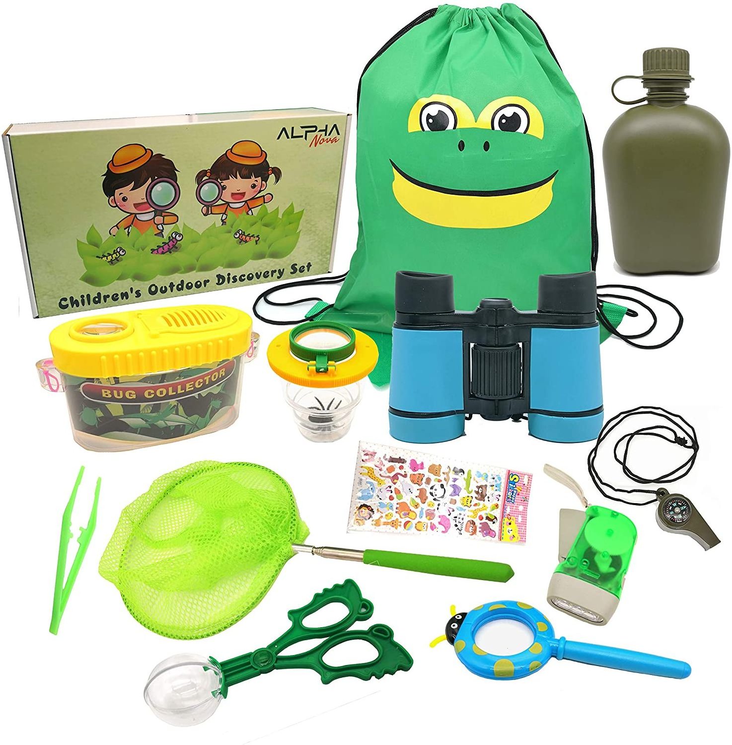 Kids Outdoor Exploration Kit w/ Premium Explorer Gear for Girls and Boys 3+ Years Old - Children Camping Gear and Nature Set