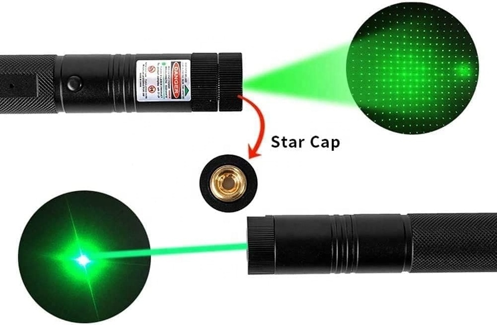 Green Laser 303 Stars USB Rechargeable Laser Pointer Lazer Pen 1mW 532nm 100 to 10000 meters