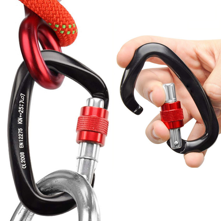 Carabiner main lock D-shaped buckle Aviation aluminum carabiner Rock climbing tools Mountaineering Main Lock