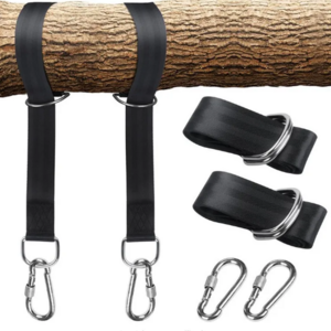 Welded Tree Swing Hanging Strap Kit with 2 Strap & Snap Carabiner Hook for Outdoor Swings Hammocks