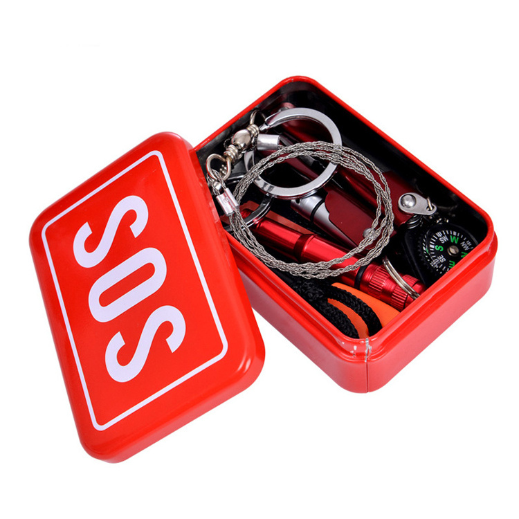 6 Piece Contain Outdoor Sport Camping Hiking Emergency Survival Gear Kit SOS Survival Tool Kit