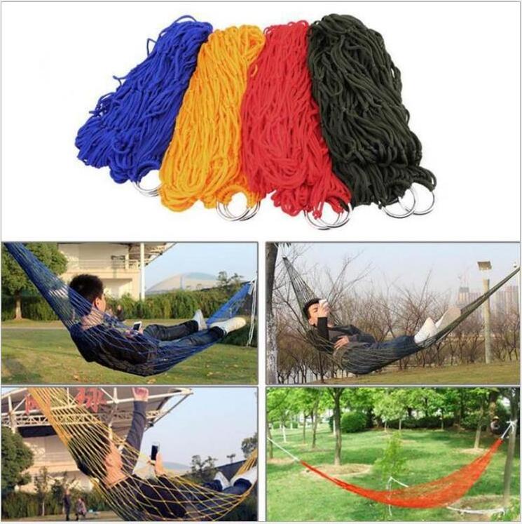 Travel Camping hamak Resistant Material Mesh Net Sleeping Bed for Outdoor Portable Garden Nylon Hammock