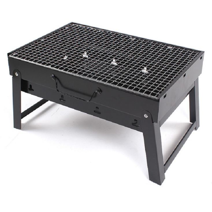 Portable Folding Barbecue Grill, Foldable Charcoal Grill,lightweight and compact Desk Stainless Steel Smoker BBQ Grill