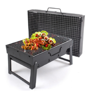 Portable Folding Barbecue Grill, Foldable Charcoal Grill,lightweight and compact Desk Stainless Steel Smoker BBQ Grill