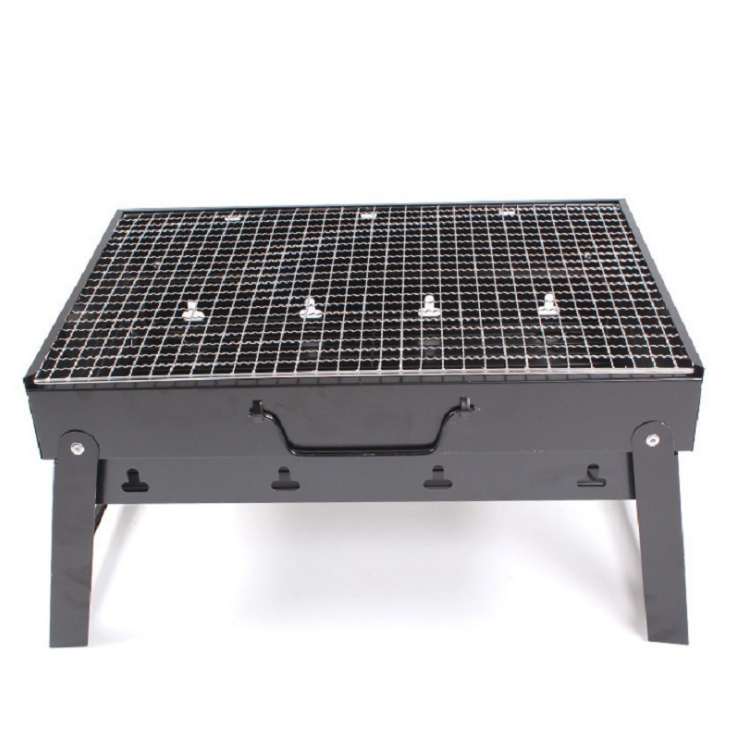 Portable Folding Barbecue Grill, Foldable Charcoal Grill,lightweight and compact Desk Stainless Steel Smoker BBQ Grill