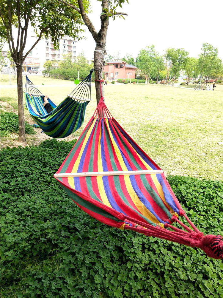 Free Standing Quilted Garden Wood Folding Outdoor Nylon Portable Hamac Suspendu Hamak Camping Hamaca Hammocks Swings