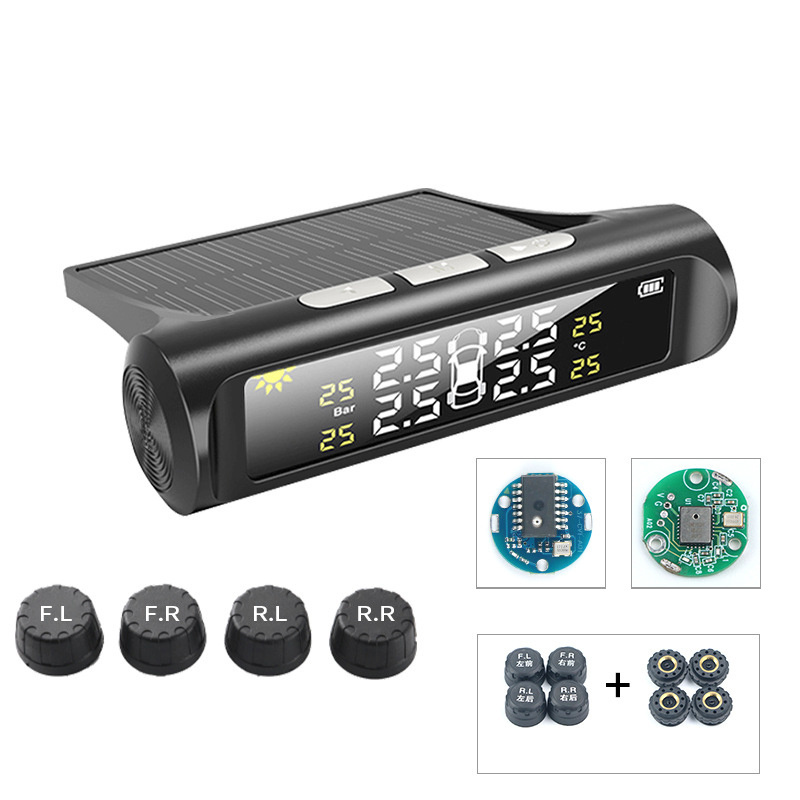 Factory Vehicle Wireless Tire Pressure Monitoring System Car Solar TPMS Pressure Monitoring