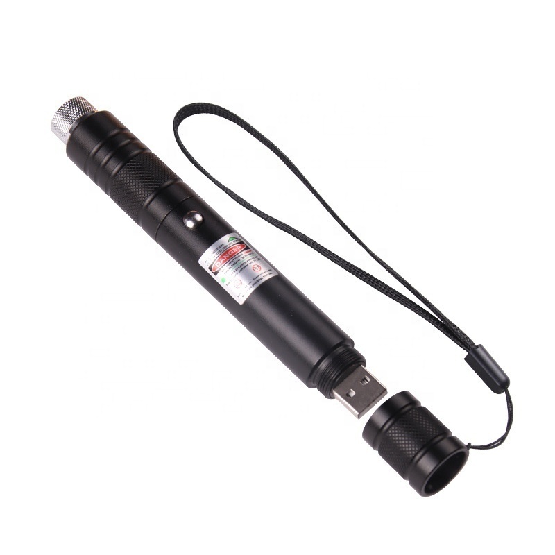 USB Laser Pointer Pen Remote Flashlight Aluminum Alloy Teaching and Sales Building Laser Indicator Pen