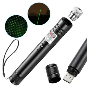 710 Green Light Full Sky Star Laser Flashlight USB Charging Laser Pointer Sales Green Light Indicator Pointer