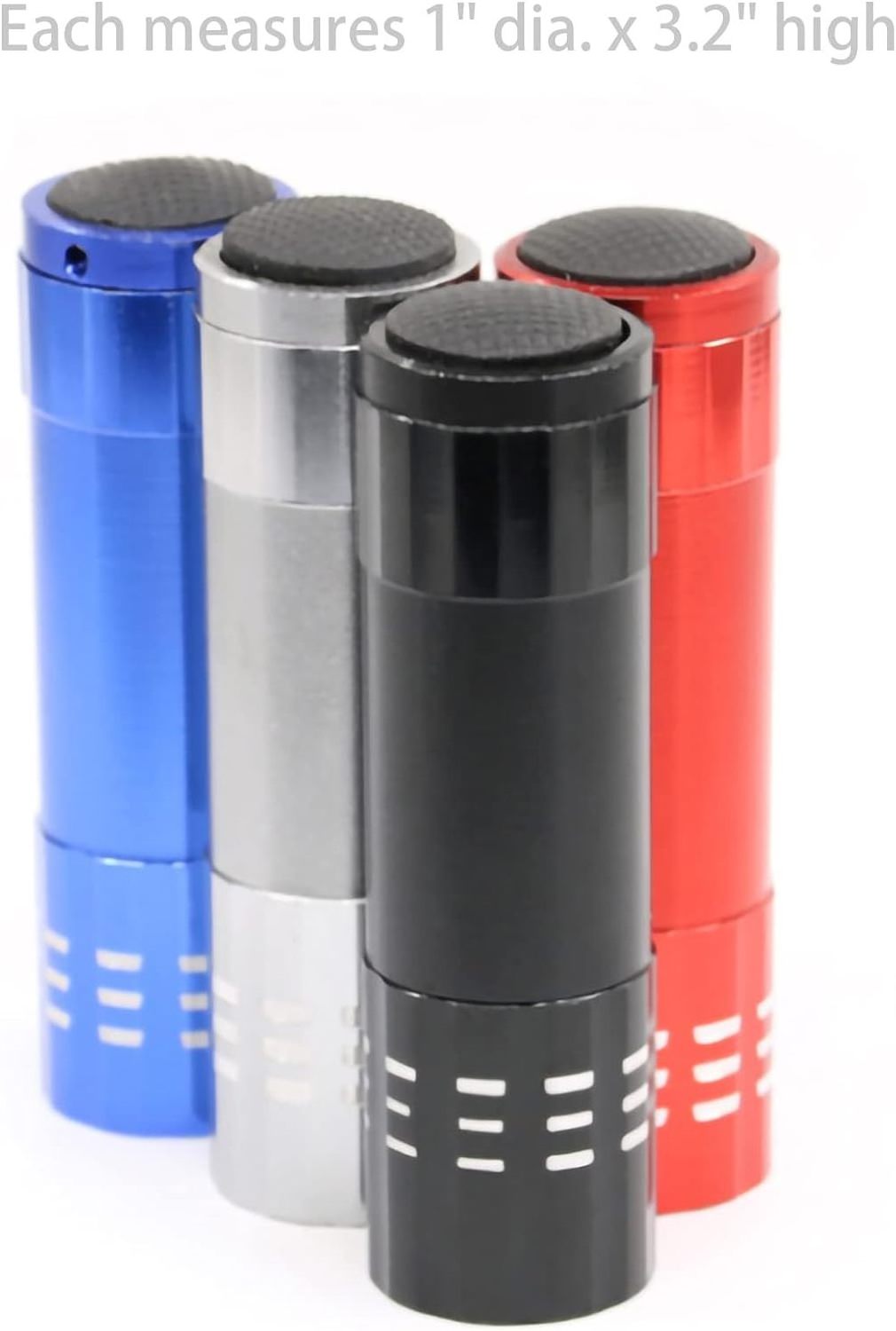 9 LED Small Size Red Blue Aluminum Alloy AAA Dry Battery LED Pocket Flashlight