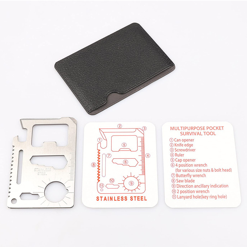 Stainless Steel 11 in 1 Beer Opener Survival Card Tool Fits Home Use