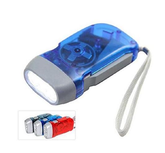 Outdoor Exploration Powerful Hand-pressed LED Flashlight Portable Hand Crank Flashlight Torch