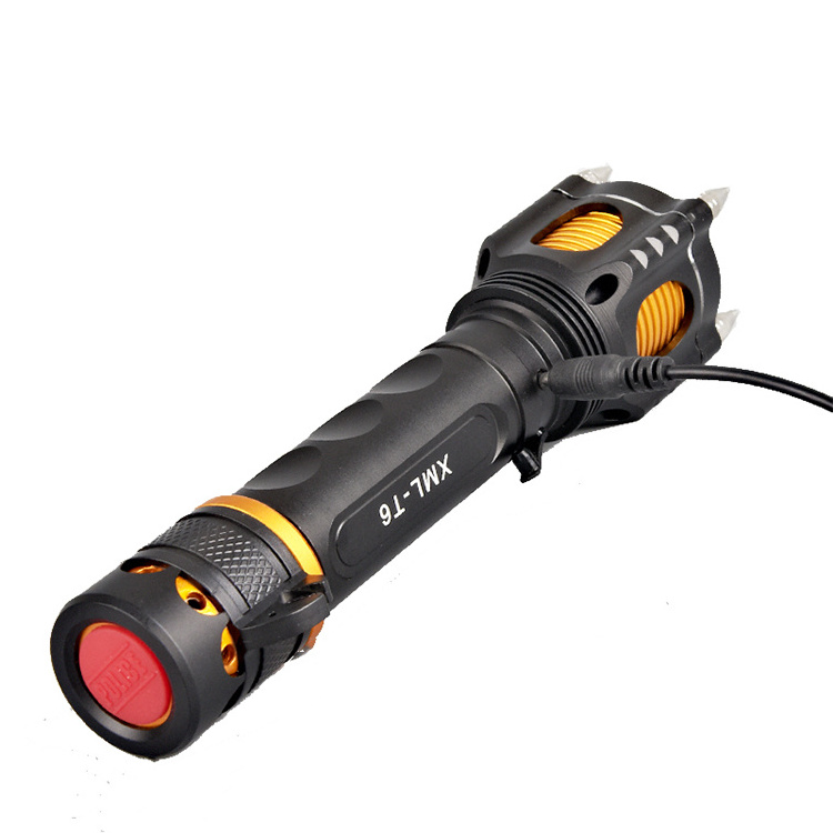 T6 Explosion-proof Powerful Rechargeable Led Torch for Emergency Personal Defense Flashlight