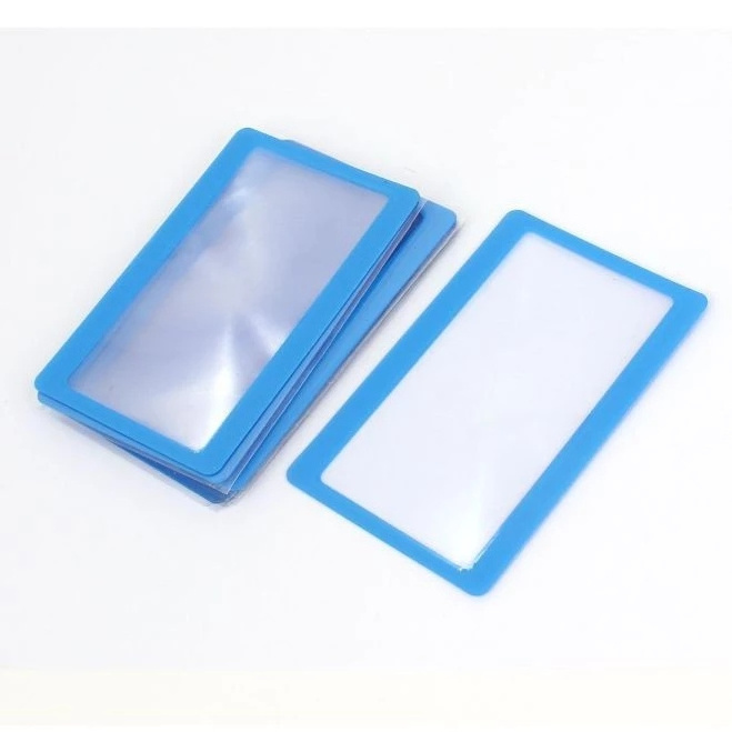 Customized 3x Wallet Magnifier Credit Card Size Lenses Cheapest PVC Material Plastic Credit Card Magnifier