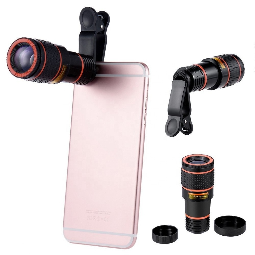 New design portable mini Mobile Phone Lens 8x 12x Optical Telescope cellphone Camera Zoom Lenses