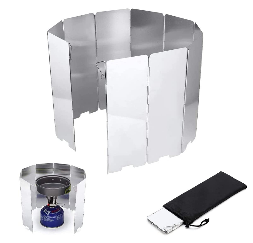 Camping Gas Stove Windscreen,Portable Folding Stove Windshield , Camping windscreen for Alcohol Stove